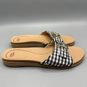 Dr. Scholl’s Sandals Originalist Plaid Gingham Slide Womens 9.5M